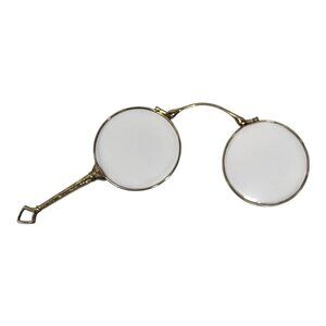 Antique Victorian 14k Gold Lorgnette Opera Glasses With Lenses 18.66g